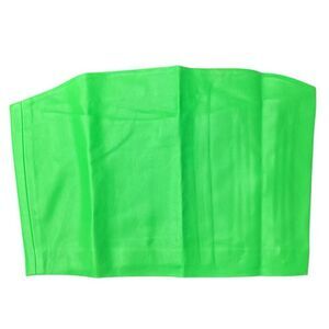 NEW Susana Monaco Faux Leather Crop Tube Top in Zing Medium